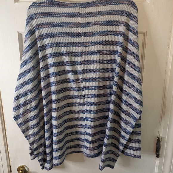 Lane Bryant oversized striped sweater cold shoulder 3x - Picture 9 of 10